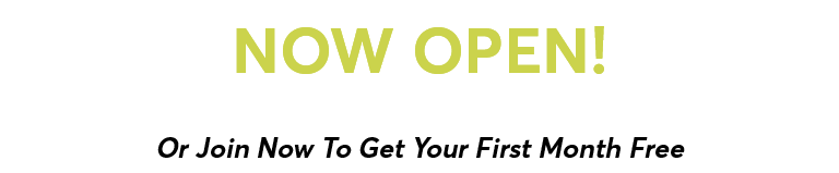 Now open! Free 7 day pass or join to get your first month free ...