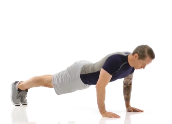 man doing a high plank hold